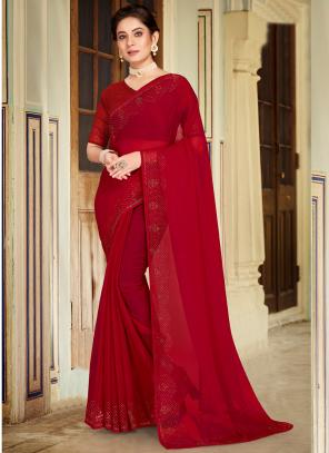 Buy shimmer georgette saree online – Akrithi