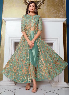 Crop top anarkali on sale dress