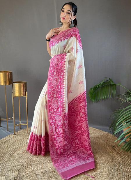 Buy Cream Tussar Silk Weaving Work Traditional Saree Festive Wear Online at  Best Price | Cbazaar