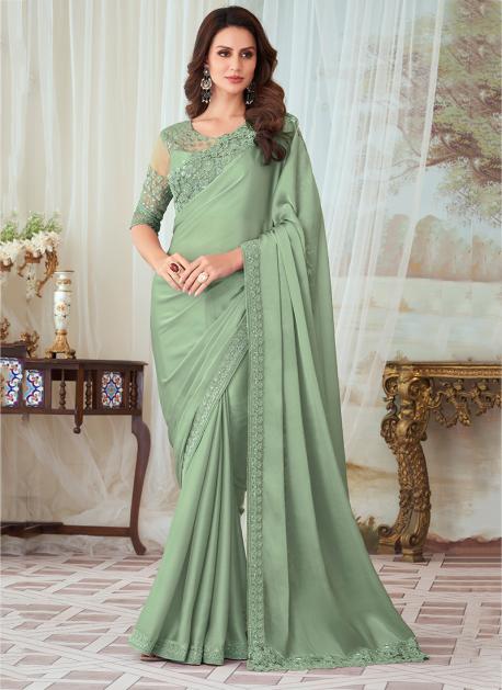 Pista Green Paithani Silk Saree - Urban Womania