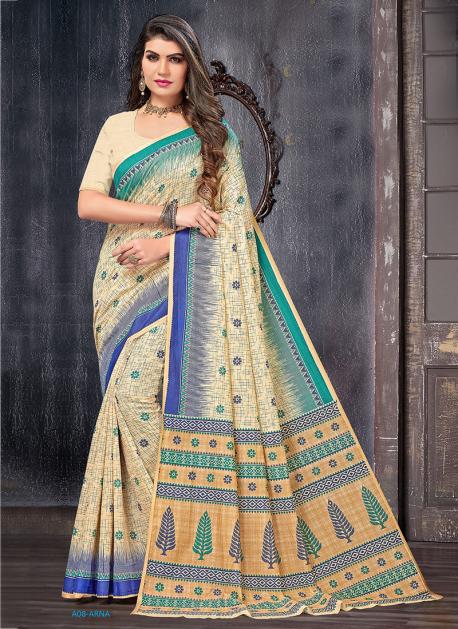 Kerala Traditional Cotton Printed Saree Online - Online The Chennai Silks