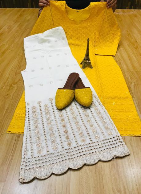 White Chikan Kurti with aster, Size: XL at Rs 225 in Ahmedabad | ID:  2849492264555