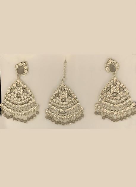 Beautiful White and Grey Color Earrings for Special Occasion – Sulbha  Fashions