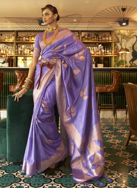 Latest Kanjivaram Purple Silk Saree Ideas, Mix And Match Color Contrast  Blouse with PURPLE Saree - YouTube