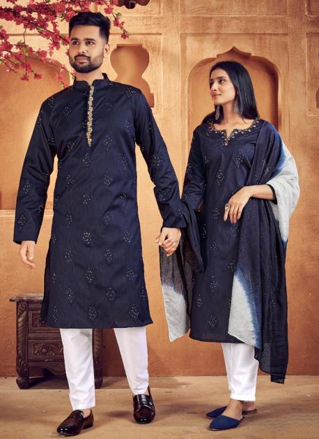 Aqua Art Silk Lakhnavi Kurta Pajama With Jacket 239941