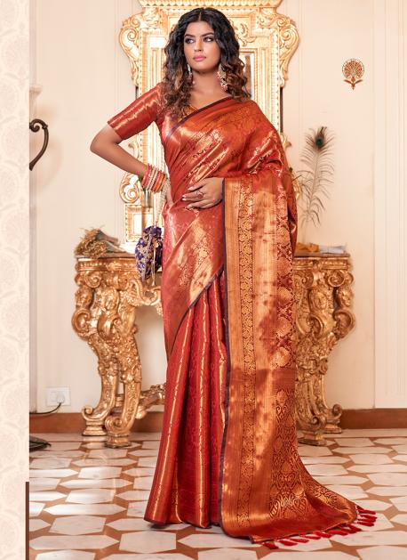 Fancy kanjivaram Soft Silk Saree for women at Rs.950/Piece in varanasi  offer by hamna silk