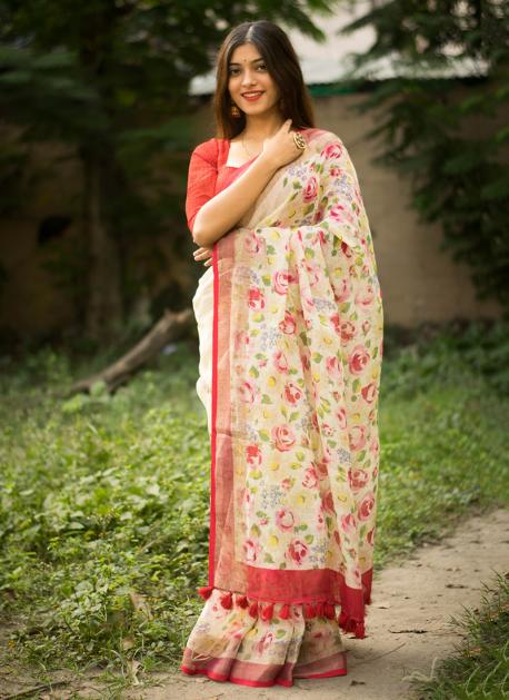 Pink And Green Gota Patti Saree | Shop Now Bandhani Gota Patti Saree