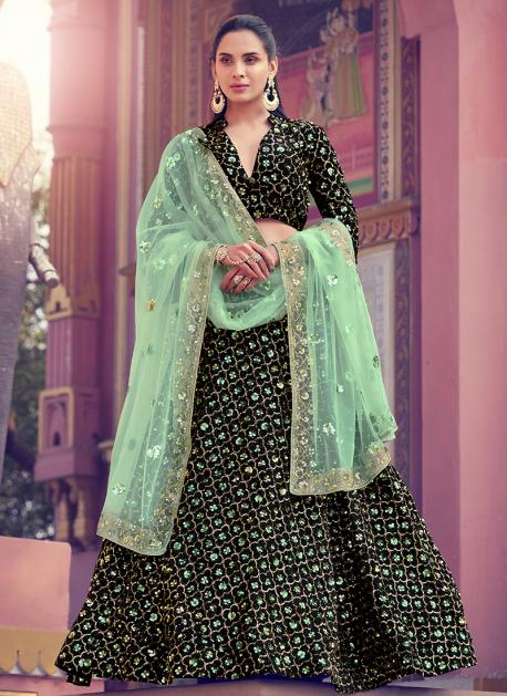 Dark green chaniya choli hotsell