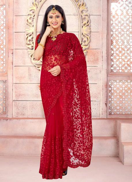 Banarasi Silk Zari Work Saree With Blouse For Women – Shopaholics