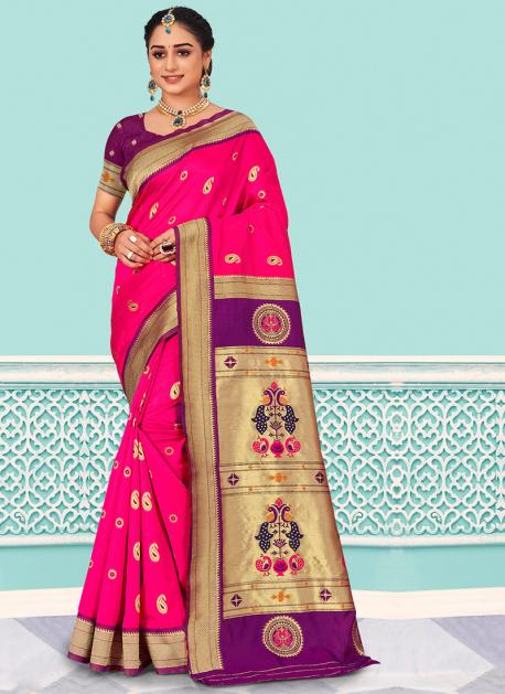 rani paithani work silk saree 186238