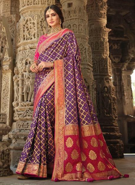 Orginal pure heavy silk Saree With weaved zari & heavy jaal work. –  Sareevillahub