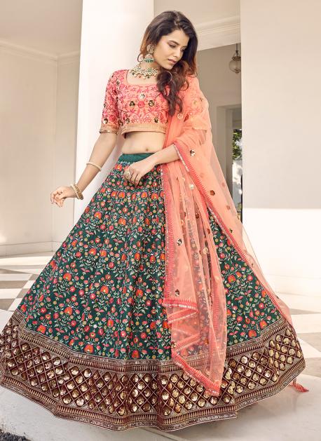 L30, Coffee pink multicolor Thread Work Lehenga Size (XS-30 to XL-40) –  Style Icon www.dressrent.in