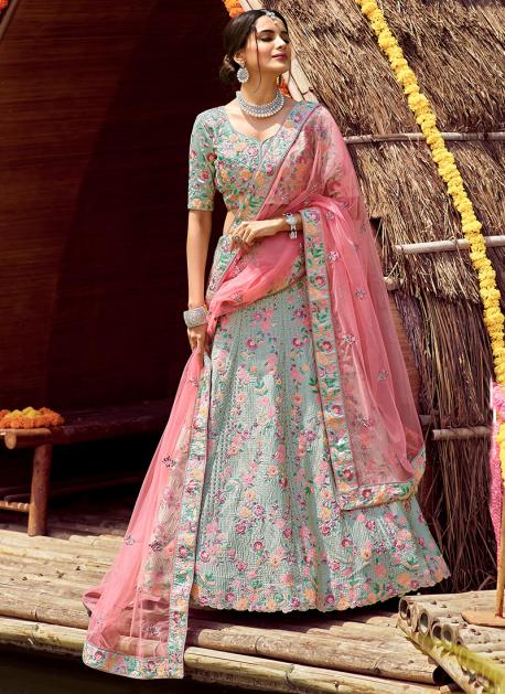 Beautiful Blue Color Lehenga choli For Wedding – Joshindia