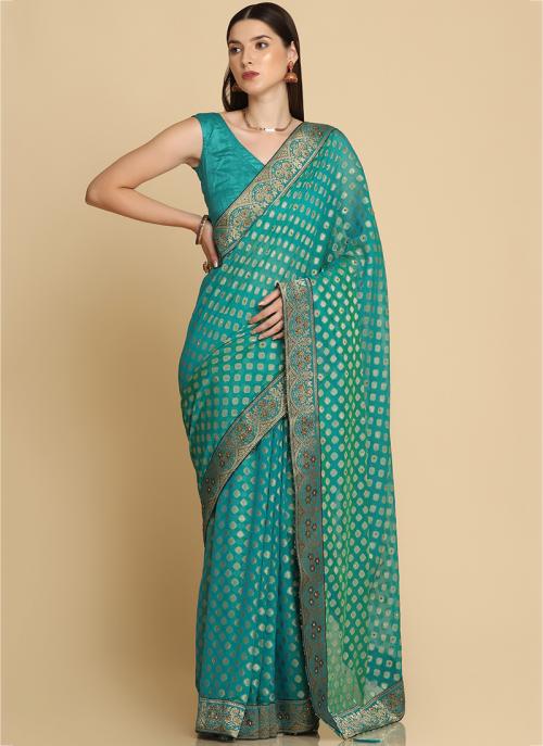 firozi weaving chiffon brasso saree 184745